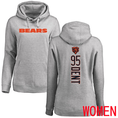 Chicago Bears Ash Women Richard Dent Backer NFL Football 95 Pullover Hoodie Sweatshirts